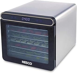 FD-7SSD Digital Food Dehydrator for Beef Jerky, Dried Fruit and Dog Treats, 7 Stainless Steel Trays, Silver