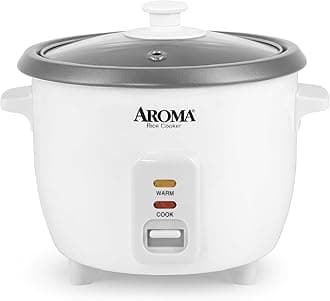 Aroma Housewares 6-Cup Pot-Style Rice Cooker, White (1)