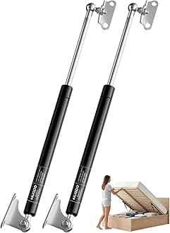 HUOPO 28 inch 350lbs Gas Struts for Heavy Lid, 28" Lift Support Strut for RV Bed Camper Storage Lid Basement Door Outdoor Window, Heavy Duty Shocks Spring with Mounting Brackets, 2 Pack