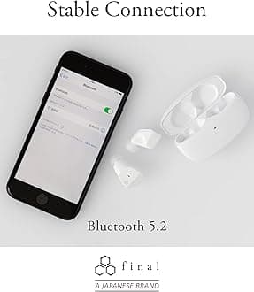 Final (ファイナル) ZE3000 Wireless Earbuds Bluetooth 5.2・IPX4 Waterproof・Stable Connection with aptX Adaptive Support・Music・Remote Work・Sports (Black, Single)