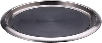 Service Ideas TR1614SR Tray, 18/8 Stainless Steel, Solid Rubber, 16" x 14"