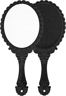 XPXKJ Hand Mirror Vintage Handheld Mirror with Handle Vanity Makeup Mirror Travel Mirrors
