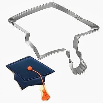 4.4" Graduation Cap Cookie Cutter, Stainless Steel Molds Graduation Cap for High School College Parties