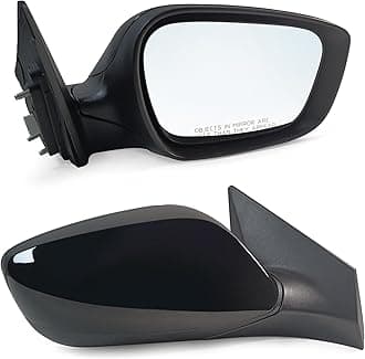 Right Passenger Side Mirror Assembly Fits 2014 2015 2016 Hyundai Elantra with Power Glass Manual Folding without Blind Spot Glass Heated and Turn Signal Match to Black (3Pins)