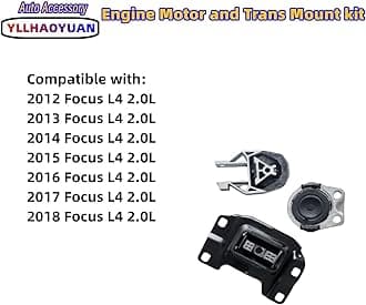 Complete Torque Arm Mount Set for 2012-2018 Focus 2.0L - Replaces 3214, 3103, 3238, A5312, A5520, A5612 - Fixes Engine Vibration