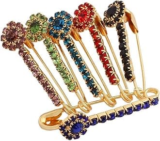 VAMA FASHIONS Multicolour saree pins for sari pleats Pallu Dresses Lehangas for women