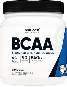 Nutricost BCAA Powder 2:1:1 (90 Servings, No Flavor Added) - Branched Chain Amino Acids