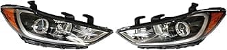 Headlights Headlamp for 2017-2018 for Hyundai Elantra Sedan, Halogen Headlight Models, Halogen Headlights Hedlamps with LED,L&R Side Hedlamps Assembly,Clear Lens (Left-Hand Drive+Right Passenger)