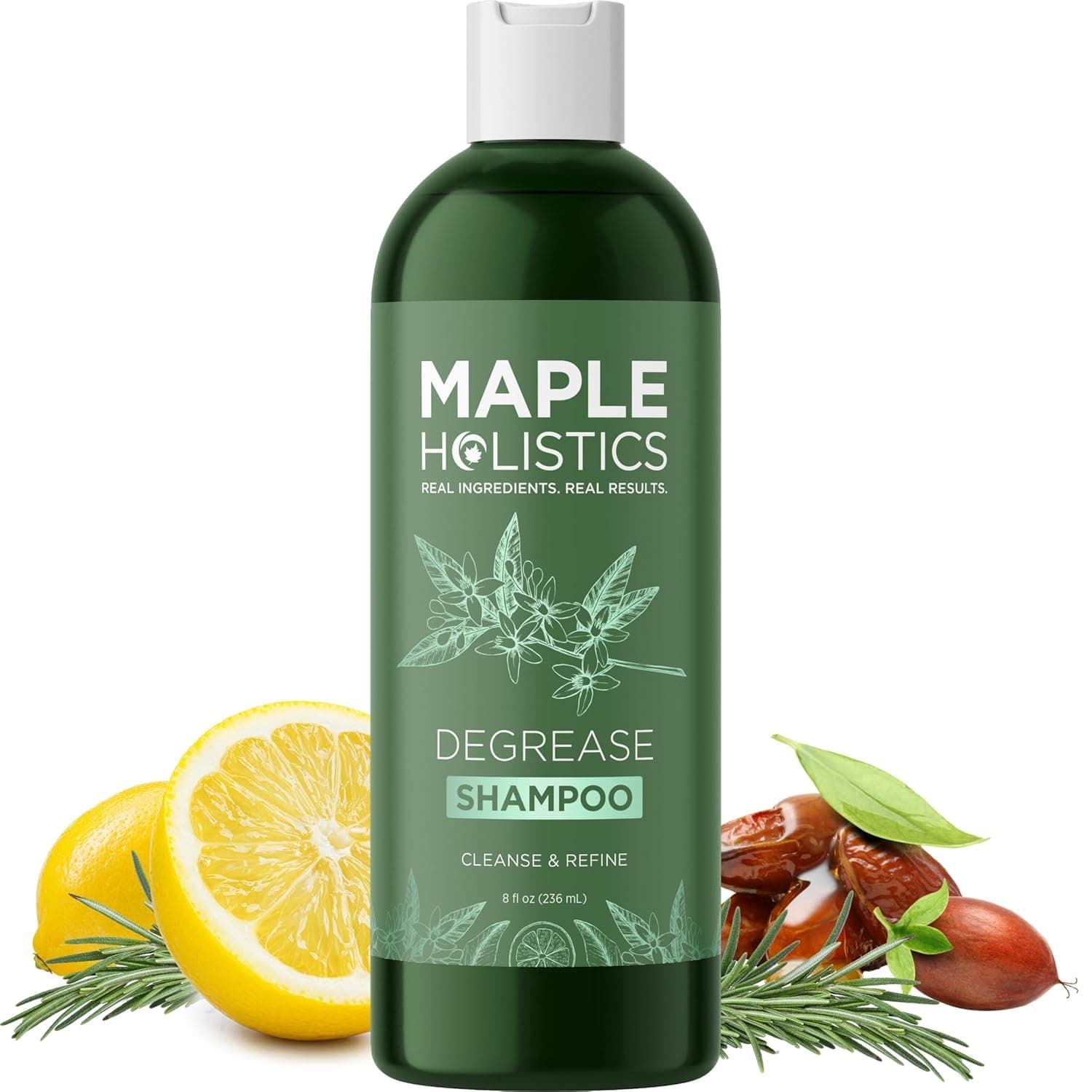 Vegan Degrease Shampoo - Sulphate & Paraben Free Deep Cleansing for Oily Hair & Scalp - Clarifying Essential Oils - 236mL