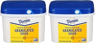 Domino Granulated Pure Cane Sugar, 3.5 LB Easy Baking Tub (Pack of 2)