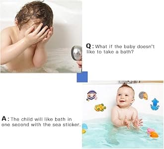 Secopad Non Slip Bathtub Stickers, 20 Large Sea Adhesive Kids Anti Slip Decal Threads for Shower and Bath Tub with Premium Scraper