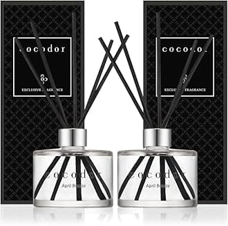 Cocod'or Signature Reed Diffuser / April Breeze / 2 Pack / 6.7oz (200ml) / Home & Office Decor / Glass & Plastic Core / Long-Lasting Scent Control