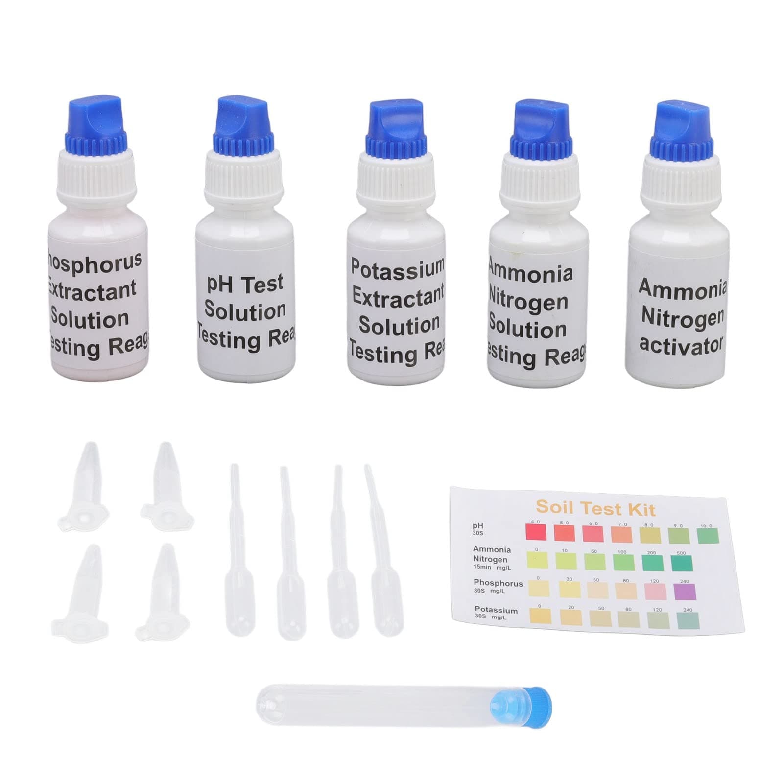 Soil Test Kit, Soil Test Solution Soil Test Liquid Solution Nitrogen Potassium Measuring Soil Test Kit for Garden Home Lawn Farm Vegetable Yard