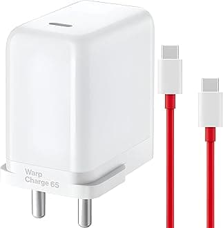 One Plus 65W Type C Supervooc Charger with Red Cable Compatible with One Plus 12R/12/11R/11/10 Pro/10/10t/10R/9rt/9 Pro|Ce 4/Ce 3/Ce 2/ Ce 4 Lite/Ce3 lite/Nord 3/2/2T/, 65 w Charging Adaptor, White