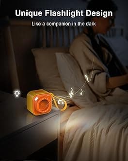 EWA Wireless Mini Bluetooth Speaker with Lanyard, Unique Camera Look, Small But Loud, Portable for Home, Party, Travel, Outdoor (Yellow)