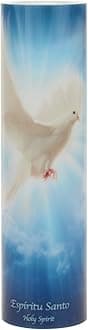 The Saints Collection Holy Spirit Flickering Lifelike LED Prayer Candle with Timer, Religious Home Decor, Gift Ideas for Friends and Family
