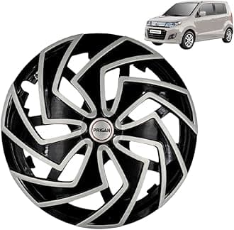 Prigan Wheel Cover for Maruti Suzuki Stingray 14 Inch Black Silver Wheel Cap (Available in 13,14 Inch) (Set of 4 Pcs) (Press Fitting) Model- Spider BS-14