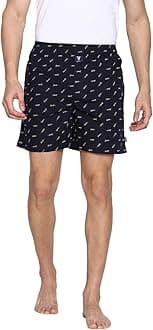 Men Boxer Shorts– Pack of 1 | 100% Mercerized Cotton for Softer handfeel | Relaxed Fit | Dual Pockets | Superior Lustre | Slide Slits for Extra Ease of Movement | Fun Prints | Style 10112