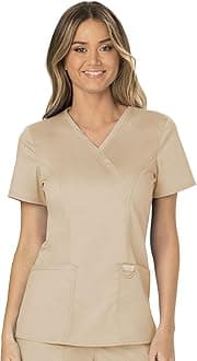 Cherokee Women's Mock Wrap Top Medical Scrubs