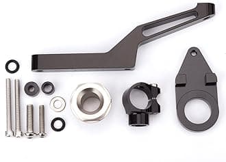 FXCNC Racing Motorcycle CNC Steering Damper Stabilizer Buffer Mounting Bracket Kit Compatible with Ninja 600 ZX636 ZX6R ZX-6R 2009-2020