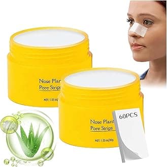 Luelle Pore Strips, Luelle - Luelle Deep Cleansing Pore Strips, Luelle Blackhead Remover with 60 PCS Strips, Luelle Nose Plants Pore Strips, Blackhead Remover Peel off Mask for All Skin (2PC)