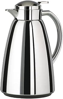 Tefal Campo Jug 1L, Stainless Steel Chrome, 100% Leak-Proof, Glass Liner, K3032014
