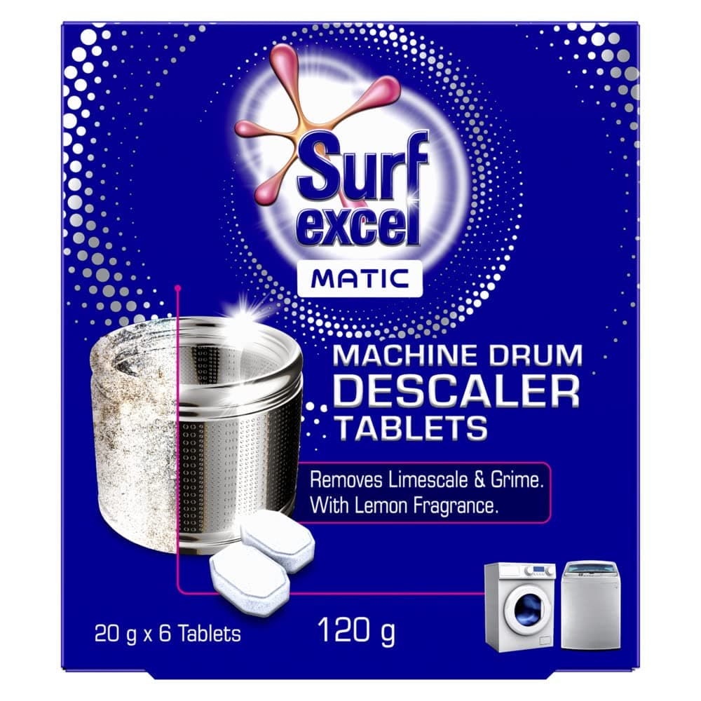 Surf Excel Washing Machine Drum For Fully Automatic Washing Machine, 100 g (5 Tablets 20 g each), White (EXLW100)
