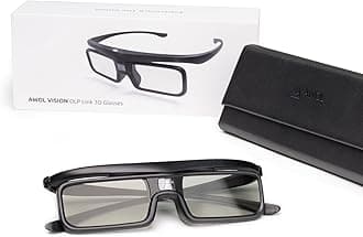 DLP Link 3D Glasses, Rechargeable Active Shutter Eyewear compatiable with AWOL VISION LTV-2500, LTV-3500, Vanish TV & Other DLP-Link 3D projectors (1 Pack)