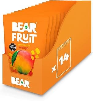 – BEAR Fruit Dried Mango Packs - Gently Baked Fruit - Healthy - Vegan - 14 x 35g