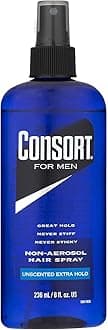 Consort Hair Spray 8oz Unscented X-Hold Pump Non-Aero (2 Pack)