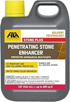 FILA STONEPLUS, Stone Enhancer Sealer, Ideal for All Natural Stone, Protects and Enriches The Color of Polished, Honed, Textured and Tumbled Natural Stone, Solvent Based, 1QT