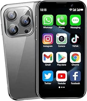 Mini Phone,3.0 inch HD Touch Screen Mini Smartphone,Unlocked Android Kids and Students Phone,Face Recognition,Quad Core Dual SIM Dual Standby,Best Gift for Kids,2GB+16GB(Black)