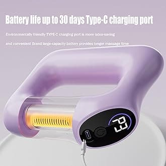 Multifunctional Full Body Fascia Ring, Ergonomic Electric Fascia Massager, Portable Fascias Blaster Design Helps Muscle Relaxation, Adjustable Massage Mode, Suitable for Abdomen, Back, Legs (Blue)