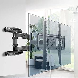 TV Wall Mount Vertical Supports 40-80" Full Motion Rotate Tilt Bracket, Swivel Corner Articulating Stand, max VESA 600×500mm up to 110lbs DY4080