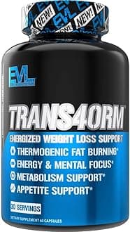 EVL Thermogenic Fat Burner Pills - Weight Loss Support and Fast Acting Energy Booster - Trans4orm Green Tea Fat Burner Pills, Metabolism Support, Appetite Support, Weight Loss Supplement (30 Servings)