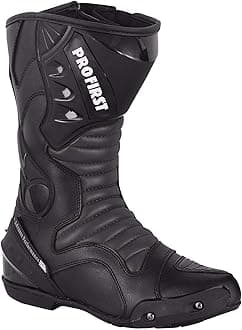 PROFIRST Genuine Leather Motorcycle Boots Waterproof Motorbike Shoes Armoured Boot Protection Anti Slip Racing CE Approved