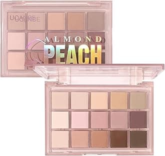 UCANBE Neutral Matte Eyeshadow Palette, 15 Colors Nude Taupe Rose Brown Eye Makeup Pallet, Natural Warm Tone High Pigmented Blendable & Buildable Sombras De Ojos Gift Kit