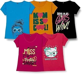 T2F Girls T2F GLS-TSRT T-Shirt (pack of 5)