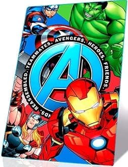 Royal Boys Girls Cozy Fleece Throw Blanket with Extra Soft Fun Design (Avengers)