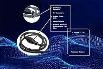 Pactrade Marine PM153009 Boat Universal Fuel Line Assembly, Hose Barbs Outboard Primer Bulb