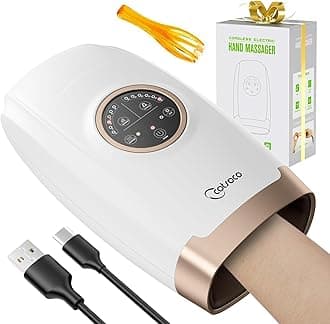cotsoco Hand Massager with Heat and Compression, 3D Machine for Arthritis and Carpal Tunnel Syndrome Relief, 6 Levels Pressure Point Massage, Finger Wrist Massage for Pain Relief, Gifts for Women
