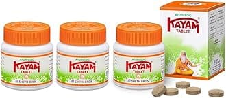 Sheth Brothers Kayam Tablet | Ayurvedic Constipation Tablet | Ayurvedic Digestive Support for Gas and Acidity Relief | Digestive Enzymes for Gut Cleanse | Kayam Churna Tablets 30 Tabs | Pack of 3