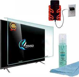 ZINSO® 50 inch 3mm Acrylic TV Screen Guard | 9H Hardness | Scratch & Splash Resistant | ISO Certified Protection with Ultra HD Clarity
