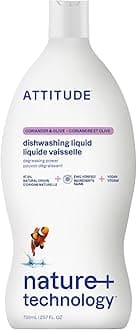 Nature +, Hypoallergenic Dishwashing Liquid, Coriander & Olive, 23.7 Fluid Ounce