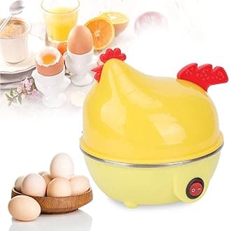 Egg Cooker, Electric Egg Cooker Multifunction Chicken Shape Rapid Egg Boiler 7 Egg Capacity Automatic Shut Off Mini Breakfast Machine(US 110V)