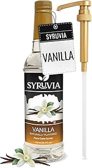 Vanilla Syrup for Coffee – Vanilla Coffee Syrup, Drinks, Lattes & Beverages – 25.4 fl oz, With Pump