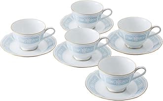 5 customer set H9587A/1507 Noritake Fine Porcelain Lace Wood Gold tea and coffee bowl dish (japan import)