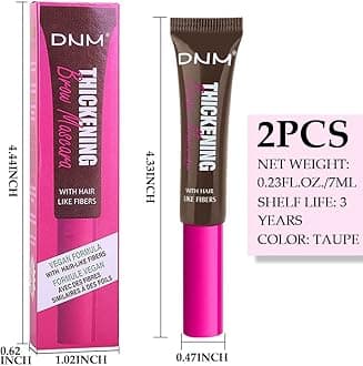 Tinted Thickening Brow Mascara,Brow Fast Sculpt,Waterproof, Transfer-proof, Brush to Fill in Eyebrows and Cover Gray Hairs - Cruelty Free - Light Medium Brown (2pcs 07 Espresso)