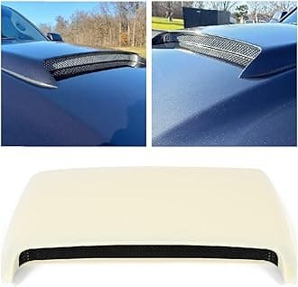 HECASA Unpainted Universal 25"×25” Hood Scoop Kit Compatible with Dodge RAM 1500 2500 3500 SRT Style Chevy Trailblazer Ford Mustang Silverado Charger Tundra Require Painting