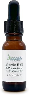 Soapeauty TOCOPHEROL T-50 Vitamin E Oil | 100% Pure and Natural | Skin, Face, Body, Nails, Scars, Dark Spots, Anti-aging, Repair | Multi-Purpose Moisturizer 0.5 fl oz